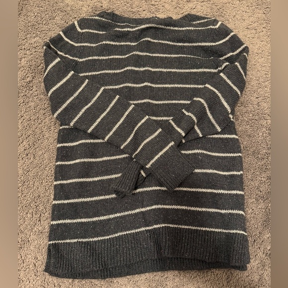 LOFT Striped Muted Blue/Gray Lightweight Sweater | Women’s size XS - Picture 2 of 3